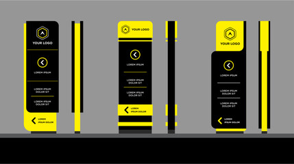 Exterior and interior signage template set corporate identity