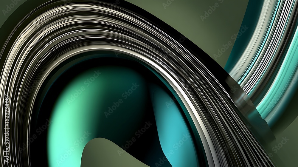 Poster modern abstract lines flowing colorfully design
