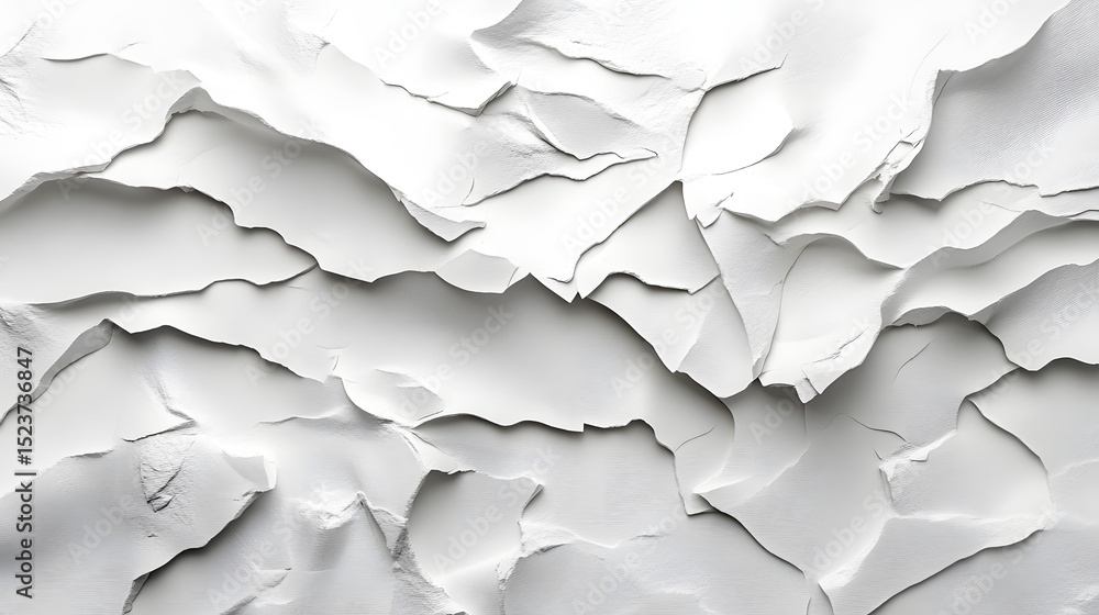 Poster textured white background with crumpled paper creases studio setting visual art abstract perspective