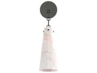 Lucca Alabaster Sconce , blackened brass with alabaster , Elegant Lighting Fixture Against white...