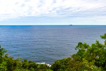 Copacabana Panorama View Tropical Islands Hills Rio de Janeiro Brazil.