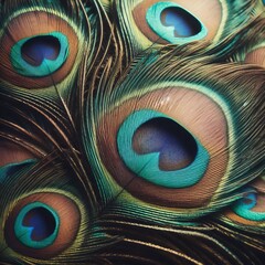 Obraz premium Peacock Feather Eyespots
