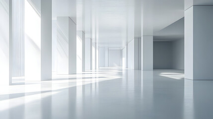 Inspiring minimalist architecture bright interiors with pure white backgrounds for a calm environment