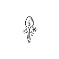 spoon and flower logo