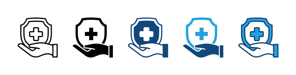 Obraz premium Assurance icon sheet multiple style collection