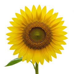 Fototapeta premium Bright yellow sunflower isolated