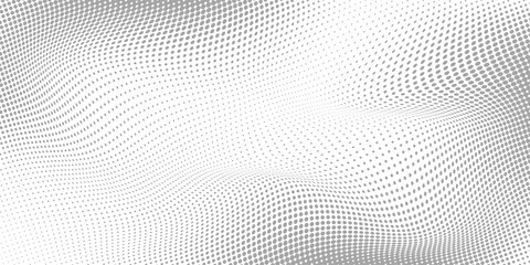 Halftone gradient. Dotted gradient, smooth dots spraying and halftones dot background seamless horizontal geometric pattern vector template set.