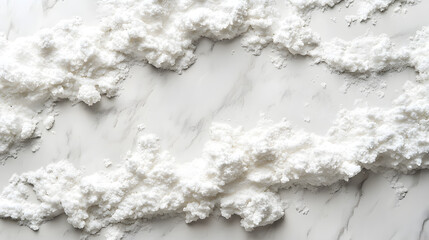 Fototapeta premium Culinary artistry creating whipped fluffy texture on pure white surface ideal for food photography