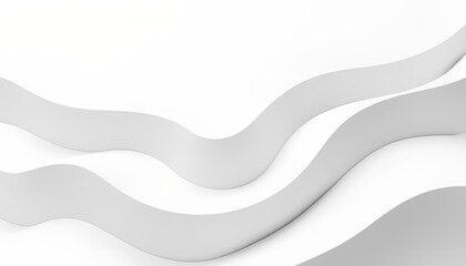 Abstract white wavy lines in a smooth, flowing design. Layers of curves create a dynamic, three-dimensional effect.