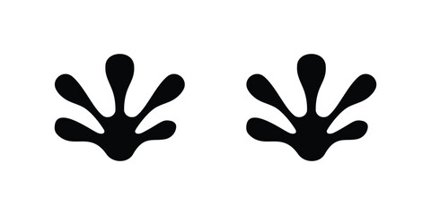 Gecko feet print icon, vector isolated on white background