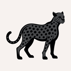 African safari animals silhouettes with elephant lion giraffe and many more