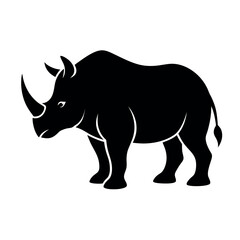 African safari animals silhouettes with elephant lion giraffe and many more