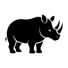 African safari animals silhouettes with elephant lion giraffe and many more