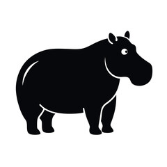 African safari animals silhouettes with elephant lion giraffe and many more