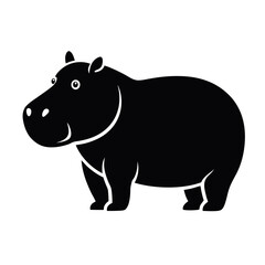 African safari animals silhouettes with elephant lion giraffe and many more