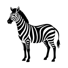 African safari animals silhouettes with elephant lion giraffe and many more