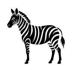 African safari animals silhouettes with elephant lion giraffe and many more