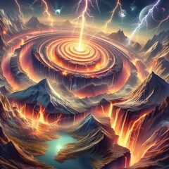 Sudden shifts in tectonic plates triggering earthquakes mountain