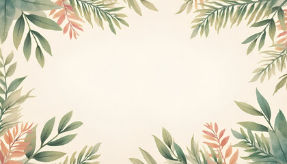 Obraz premium Universal tropical background in beige color.