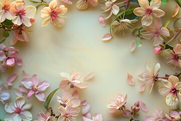 Delicate spring flowers on a blurred background, embodying natural beauty and blooming in cold summer, for various projects in the field of natural design