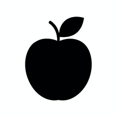apple on black silhouette