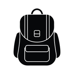 Backpack Waist Pouch Icon Vector Illustration