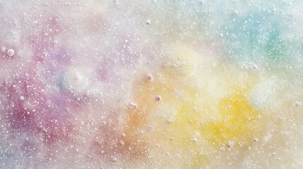 Fototapeta premium The Watercolor Blooms collection offers a dreamlike mix of circles, gold trails, and vibrant colorful washes