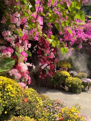 Beautiful assorted flower with vibrant petals blooming in sunlight ornamental garden plant symbol of joy purity and natural beauty colorful floral closeup photography scene