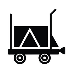 Camping Trolley Icon Vector Illustration