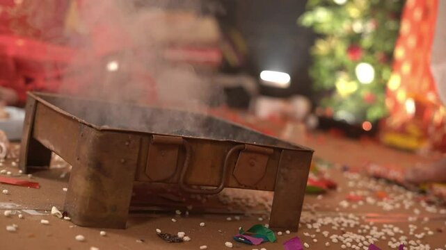 Havan kund for Bengali wedding in India.