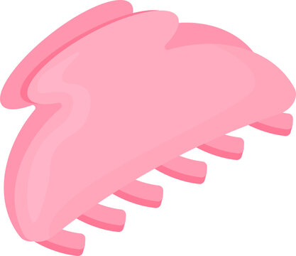 pink hair claw clip accessory clip art preview