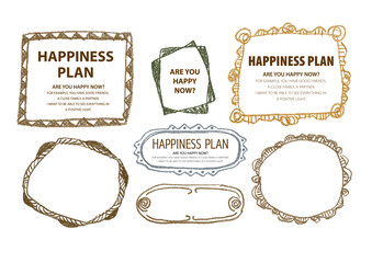 デザインフレーム　飾り罫　フリーハンド　縄文イメージ03