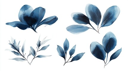 An array of vibrant leaves and botanical accents are featured in watercolor fantasia