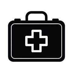Obraz premium Emergency Medical Kit Icon Vector Illustration