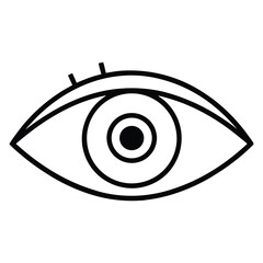 Eye icon. Outline eye vector icon for web design isolated on white background