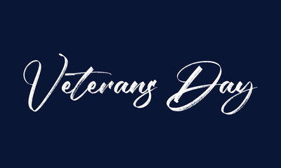 Veterans day handwritten inscription. Hand drawn lettering. Veterans day calligraphy. Veterans day text. Vector illustration.