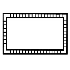Vintage 35mm film strip frame with blank negative borders for cinema photography