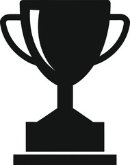 black silhouette of a trophy icon achievement