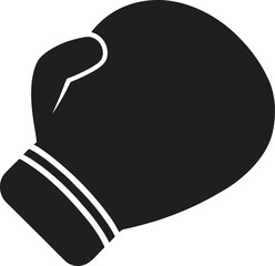boxing glove icon black silhouette in side view