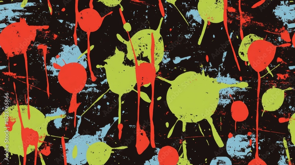 Poster a splatter of colorful chaos serves as a unique abstract background for various design applications,