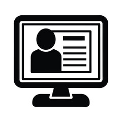 Online Exam Icon Vector Illustration