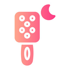 hair brush gradient icon