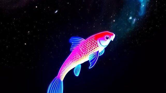 Neon fish vivid colors