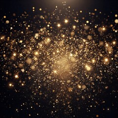 Golden Glitter Dust Explosion