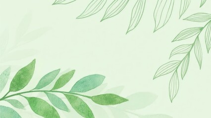 Green Leaves on Soft Background