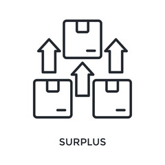 Surplus Icon Outline Style. Vector Illustration For Graphic Design