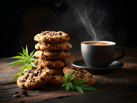 cup of coffee and cookies