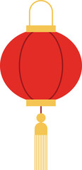 Simple shape Chinese style round red lantern Flat vector illustration design.
Asian Lunar Year, New Year, Lantern Festival, Mid-Autumn Festival, Zhongyuan Festival decoration.
Transparent background.