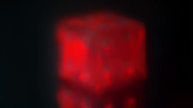 Red dice pyramid object design