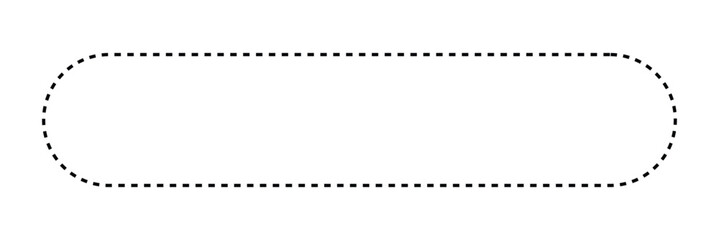 Dashed line long frame. isolated on white background. vector illustration. EPS 10 .